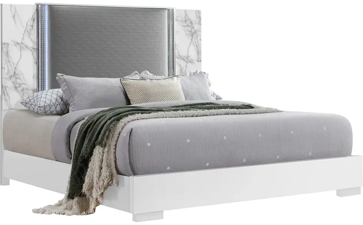 Lumina II White 7 Pc. King Bedroom