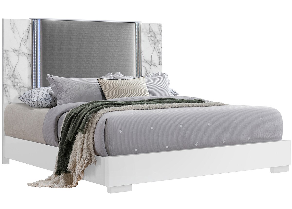 Lumina II White 8 Pc. King Bedroom