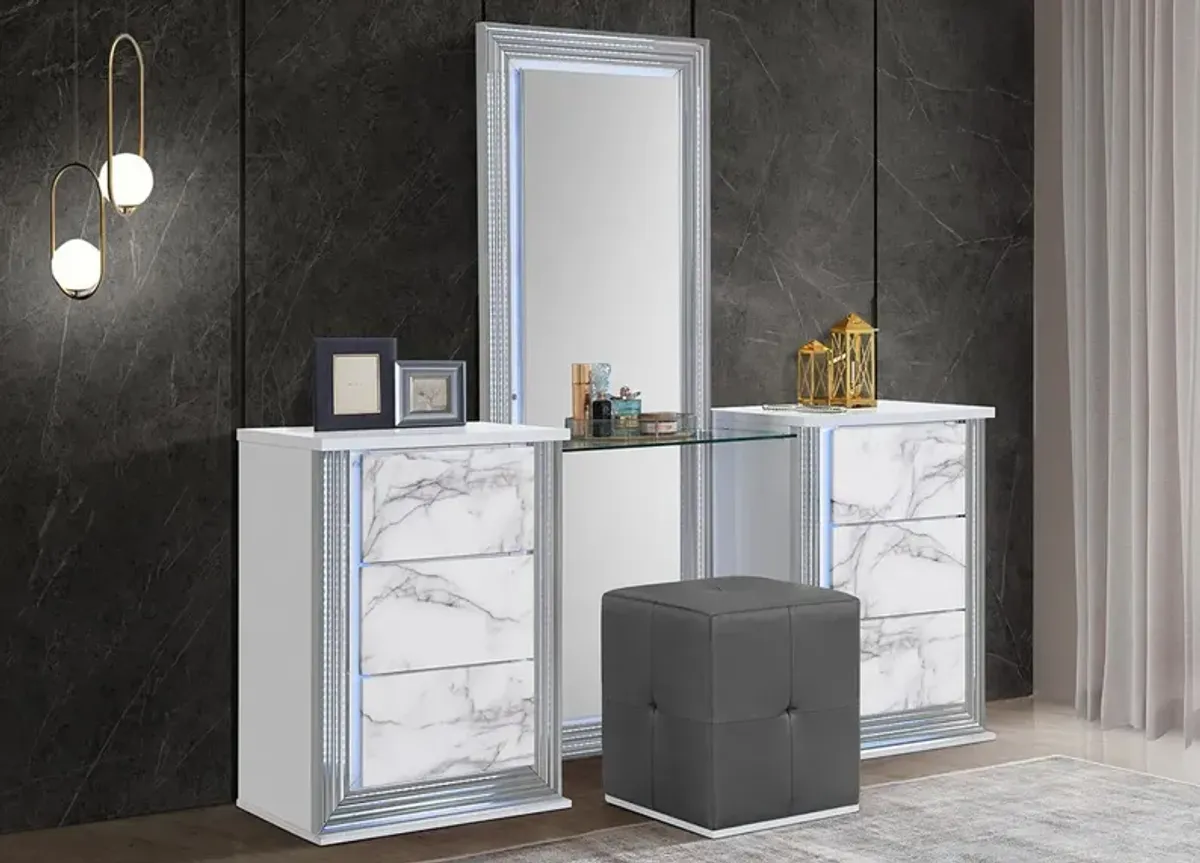 Lumina II White 4 Pc. Vanity