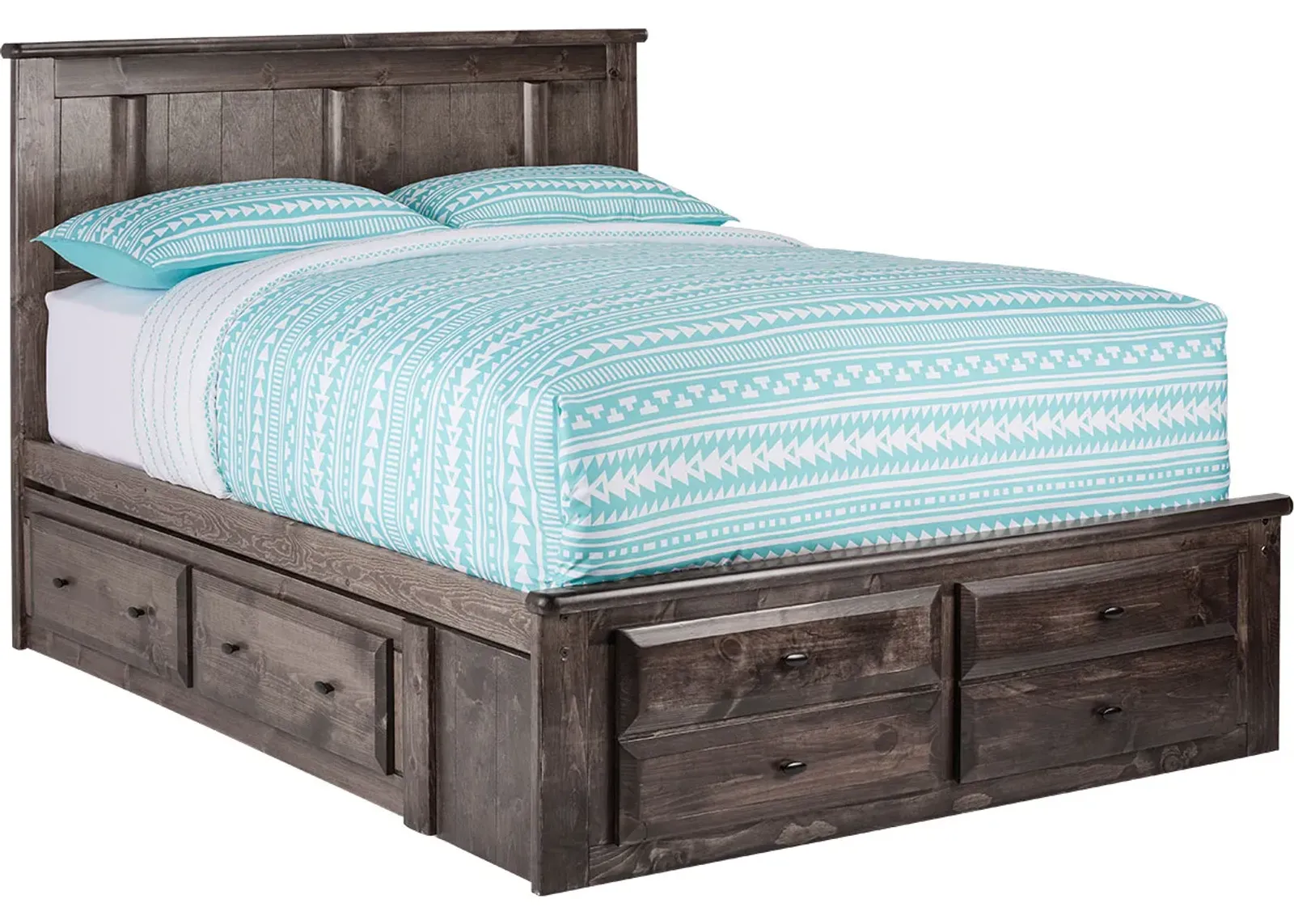 Catalina Gray Full Platform Storage Bed