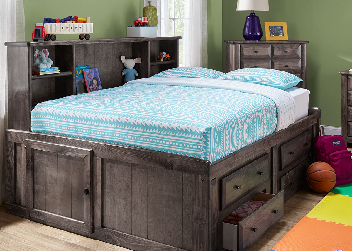 Catalina Gray Full Roomsaver Bed