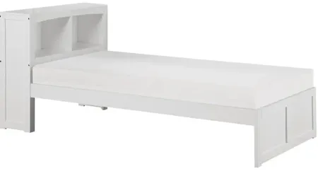 Kid's Space White Twin Bookcase Bed