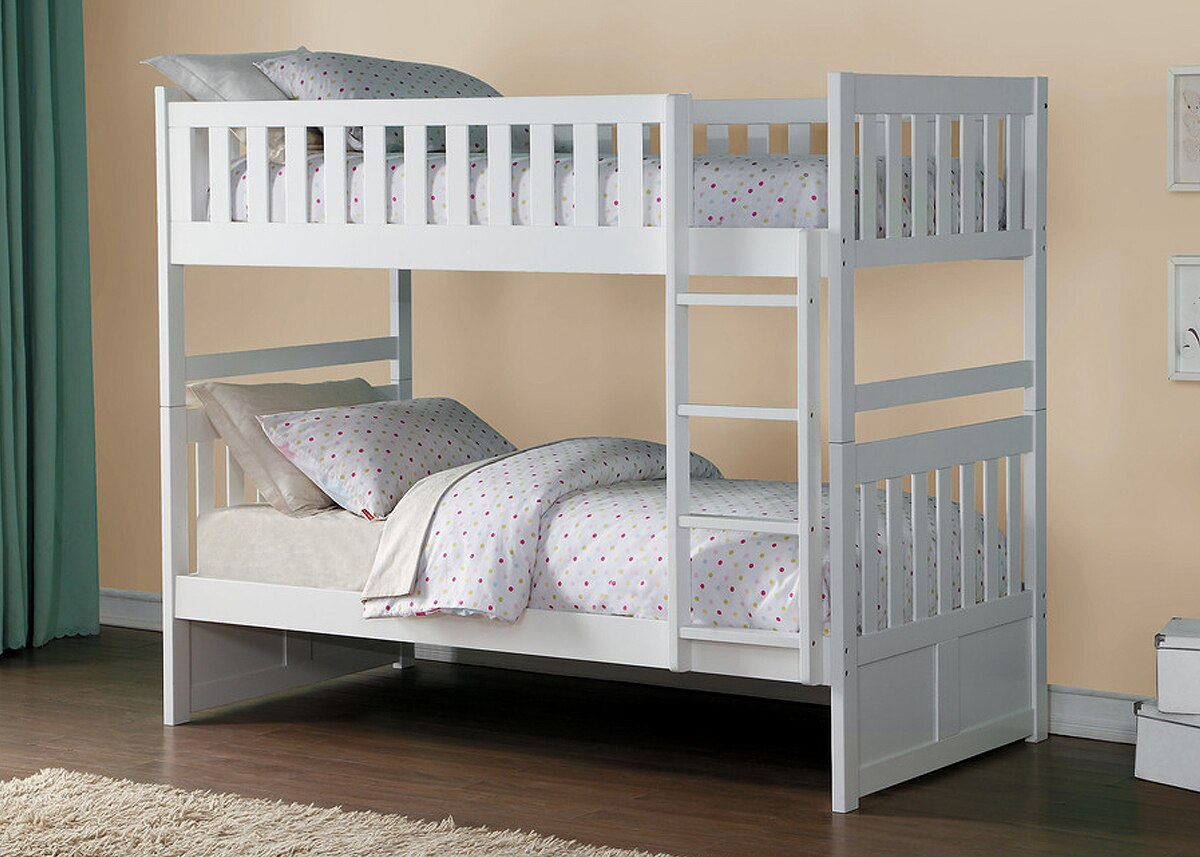 Kid's Space White Twin/Twin Bunk