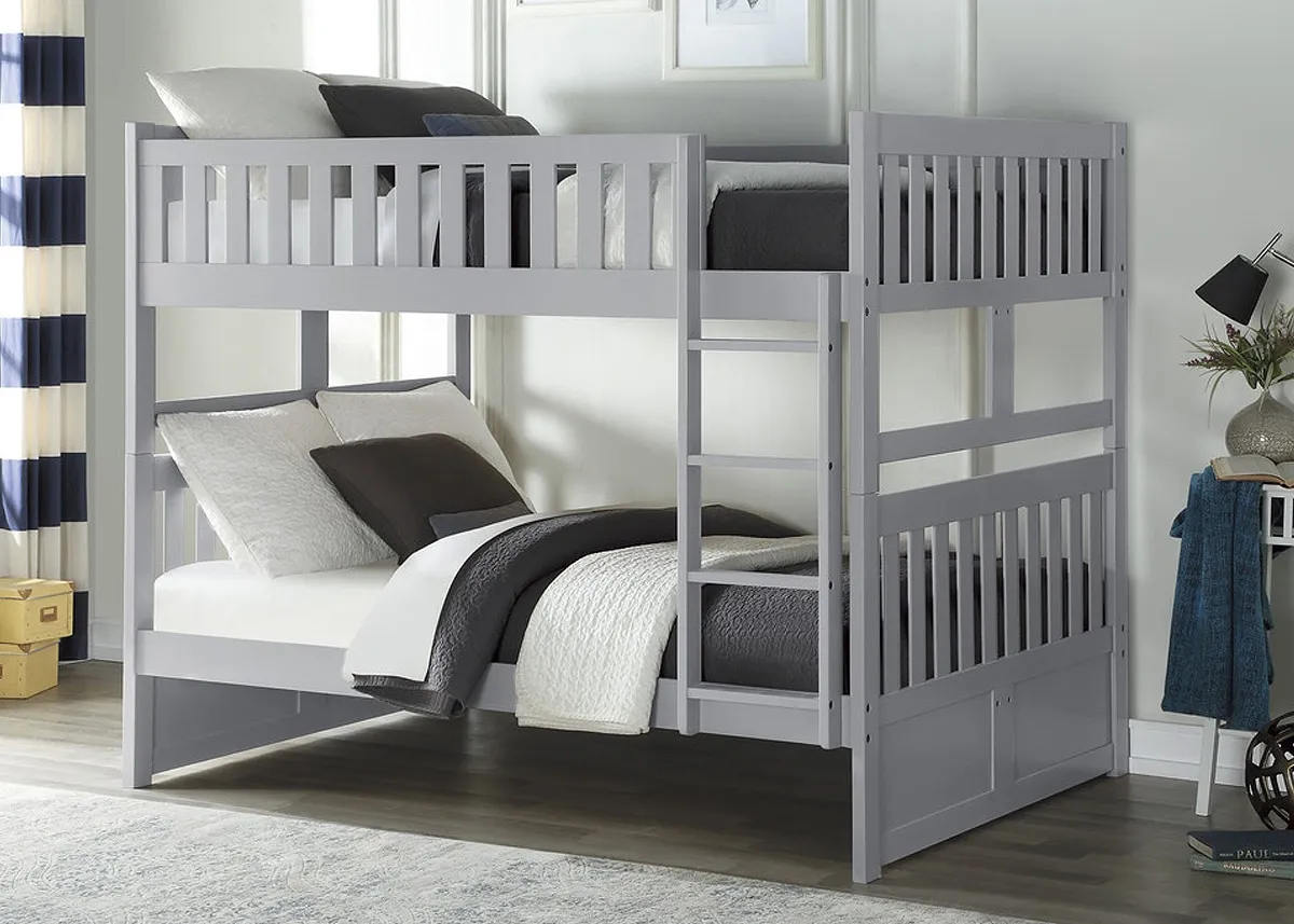 Kid's Space Gray Twin/Twin Bunk