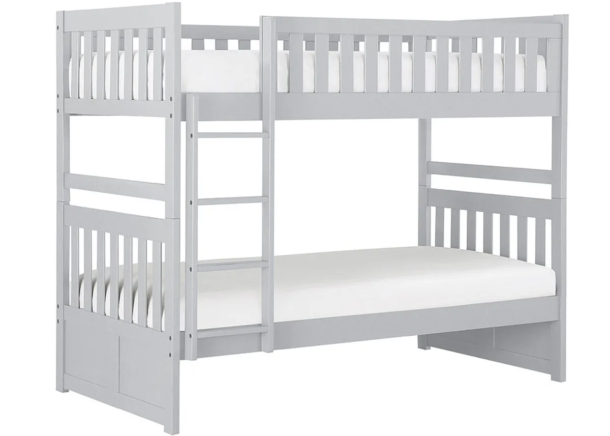 Kid's Space Gray Twin/Twin Bunk