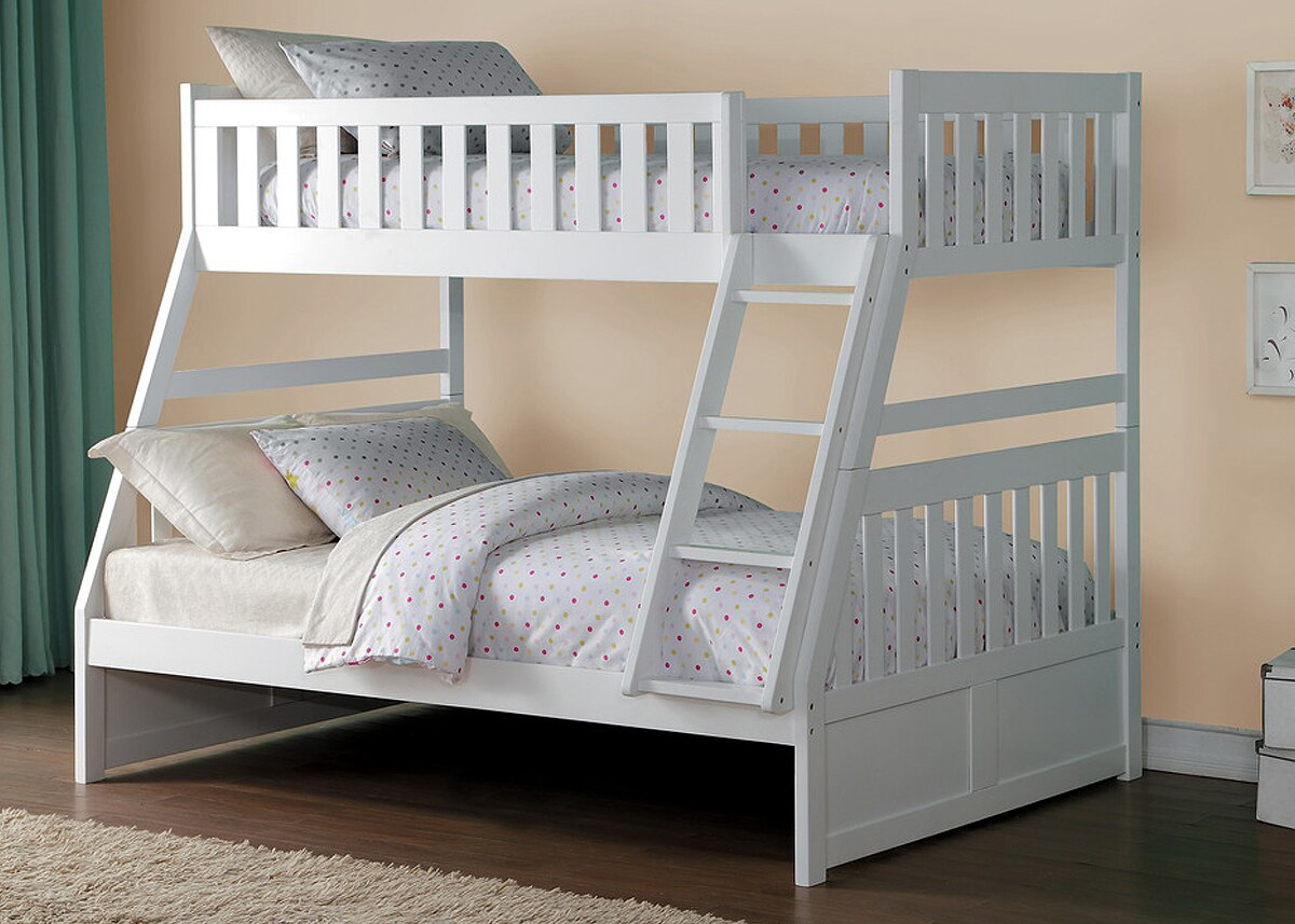 Kid's Space White Twin/Full Bunk Bed