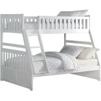 Kid's Space White Twin/Full Bunk Bed