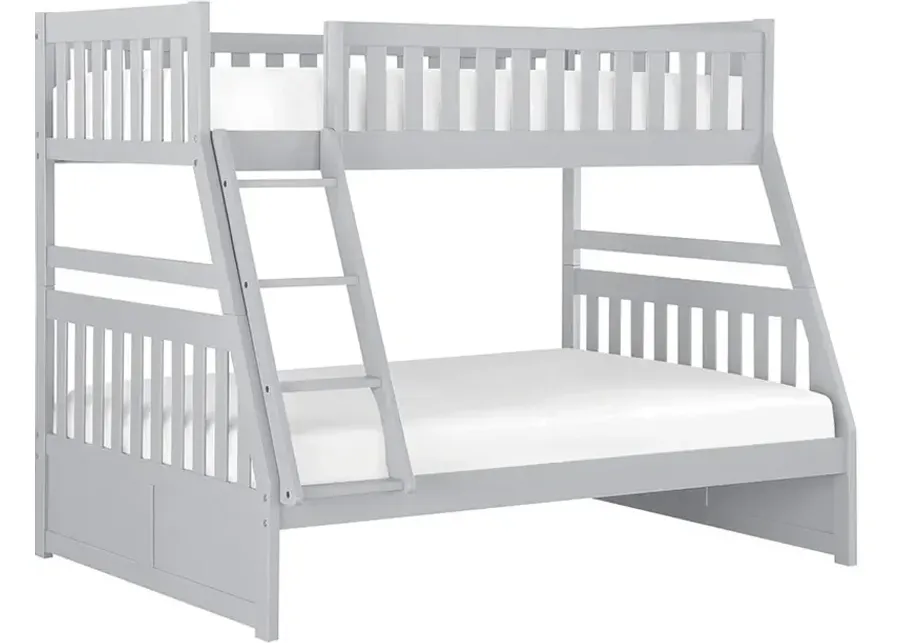 Kid's Space Gray Twin/Full Bunk Bed
