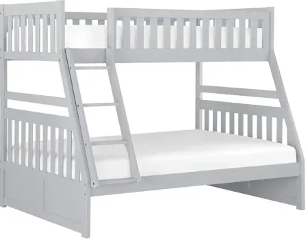 Kid's Space Gray Twin/Full Bunk Bed