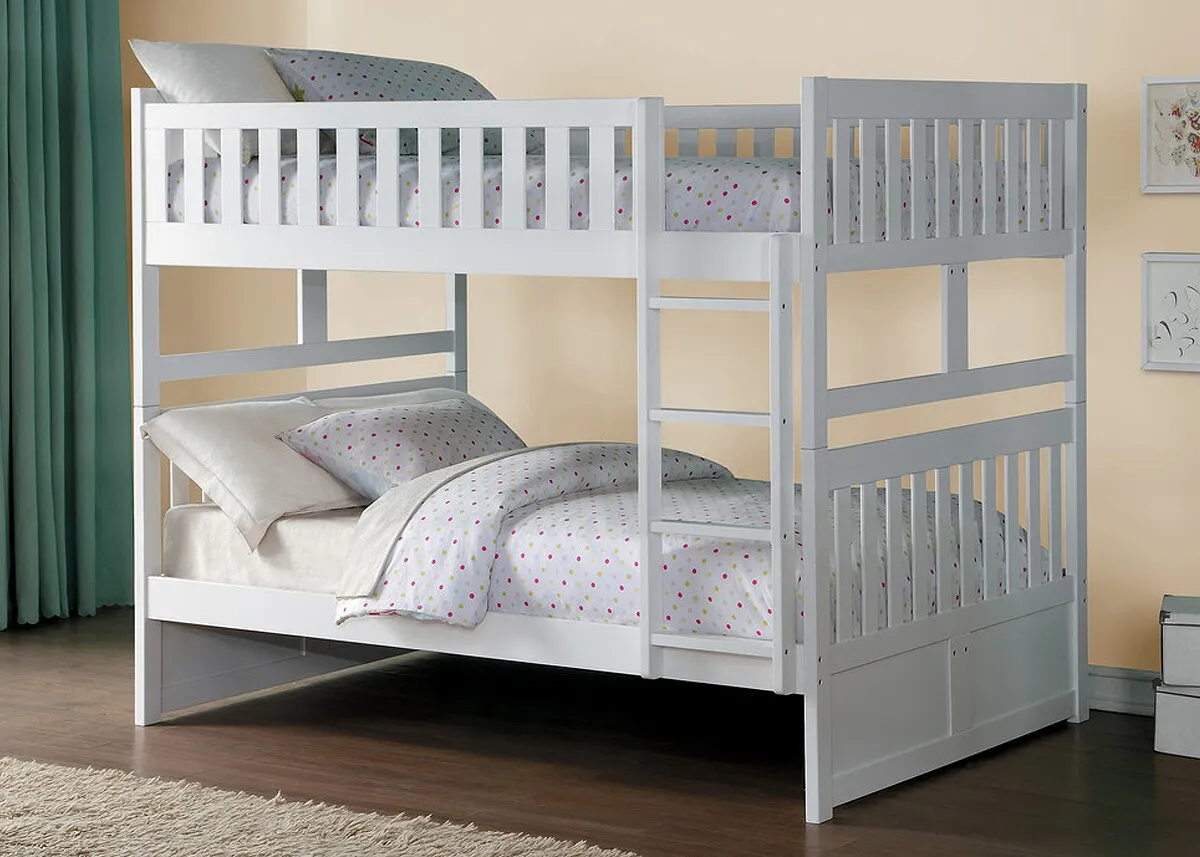 Kid's Space White Full/Full Bunk Bed