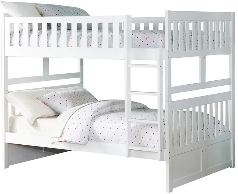 Kid's Space White Full/Full Bunk Bed