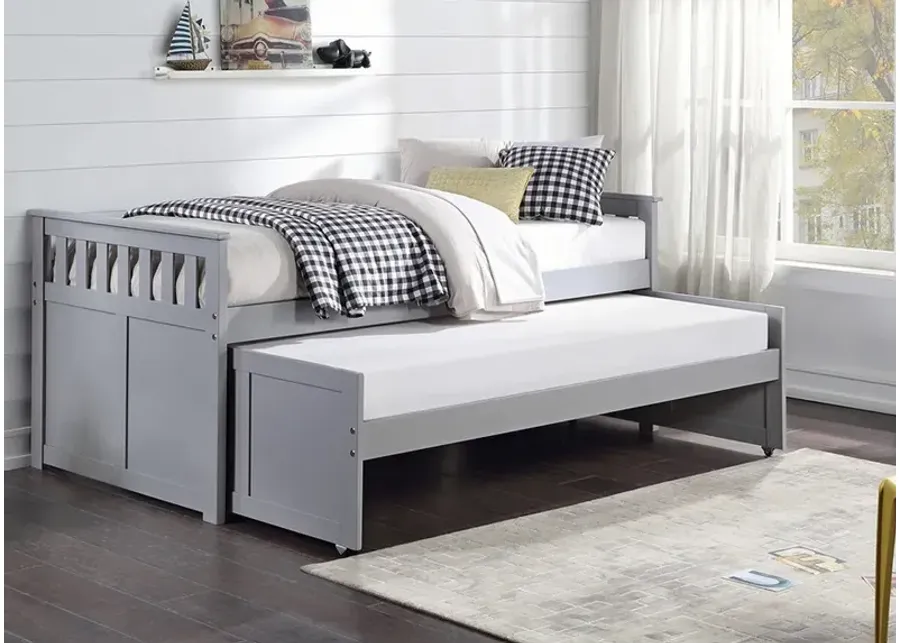 Kid's Space Gray Twin Captain's Bed