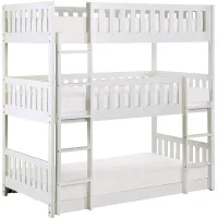 Kid's Space White Triple Bunk Bed