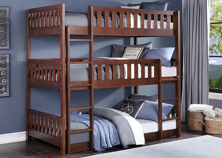 Kid's Space Cherry Triple Bunk Bed