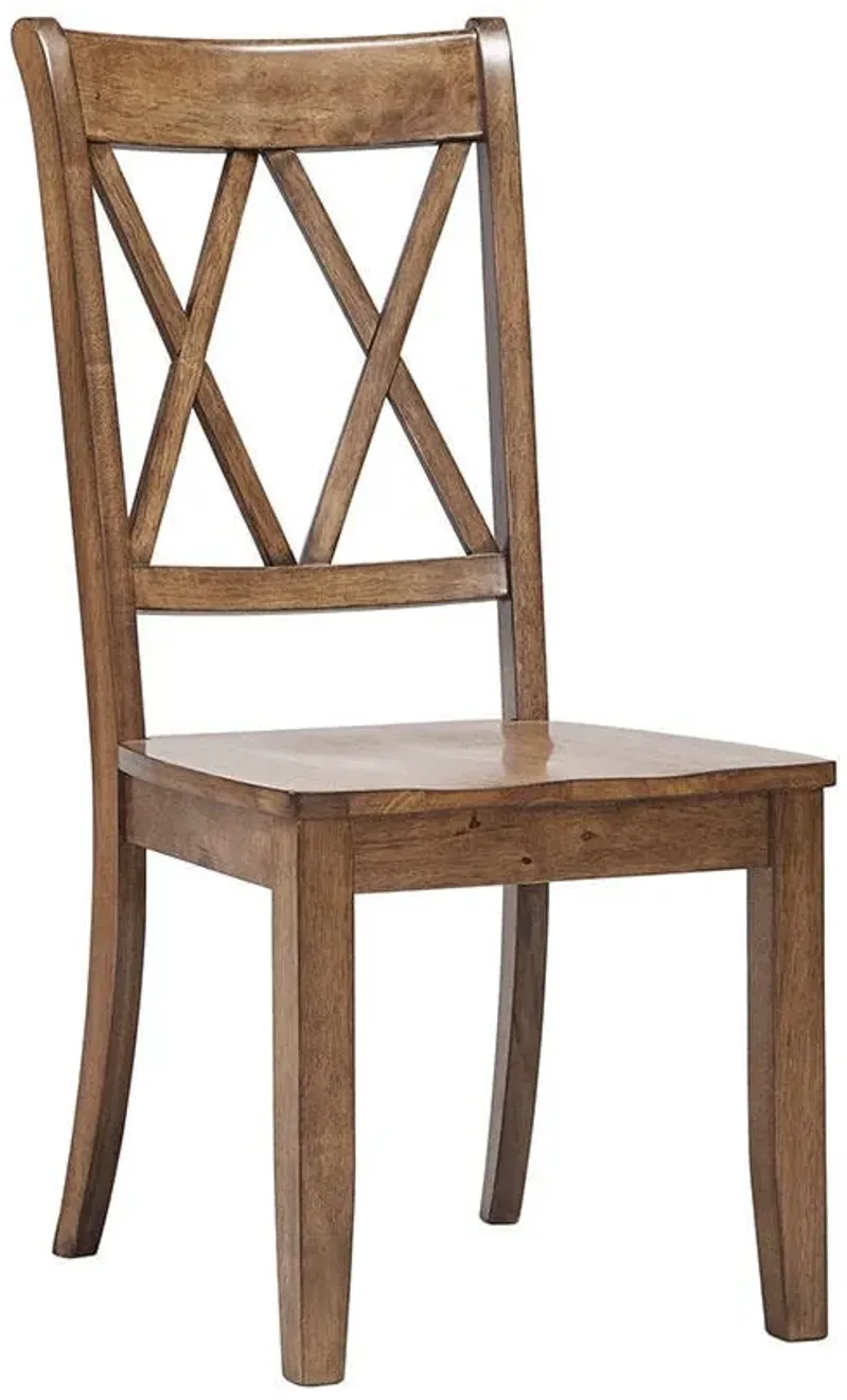 Lakewood Oak Double X Back Side Chair