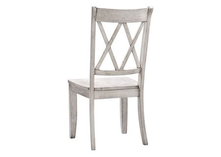 Lakewood White Double X Back Side Chair