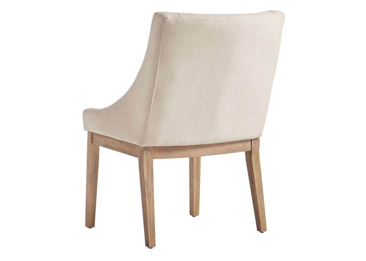 Richland Tufted Slope Beige Linen Arm Chair