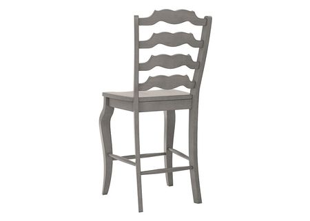 Lakewood Gray Ladder Back Counter Chair