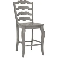 Lakewood Gray Ladder Back Counter Chair