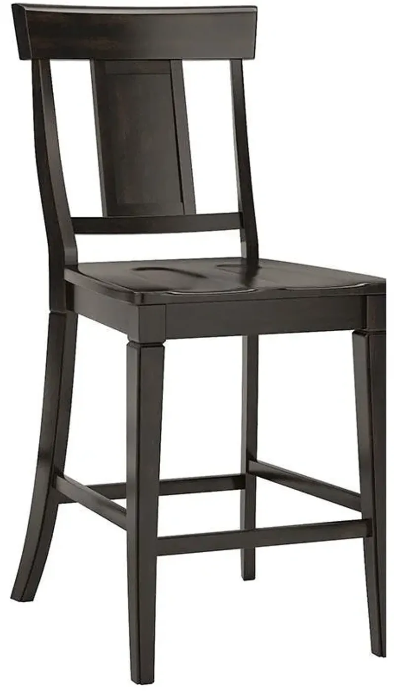 Lakewood Black Panel Back Counter Chair