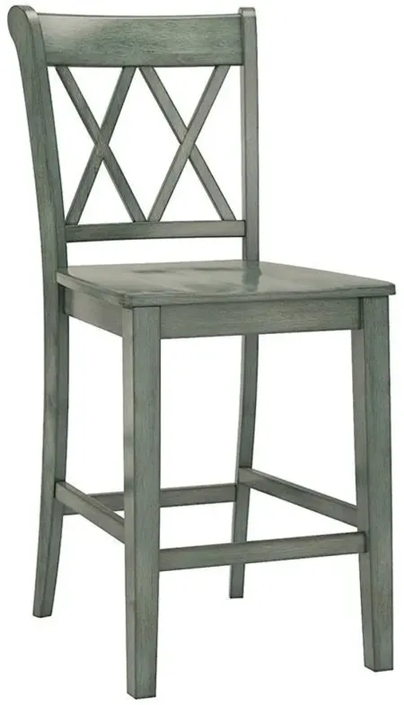 Lakewood Sage Double X Back Counter Chair