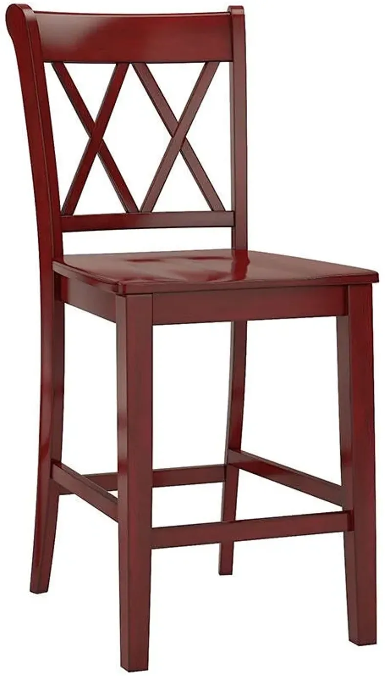 Lakewood Berry Double X Back Counter Chair