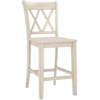 Lakewood White Double X Back Counter Chair