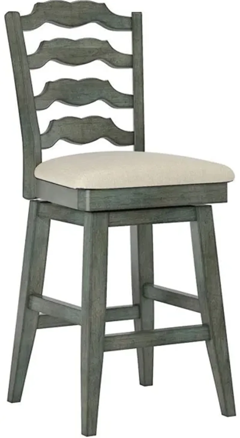 Lakewood Sage Ladder Back Swivel Counter Chair
