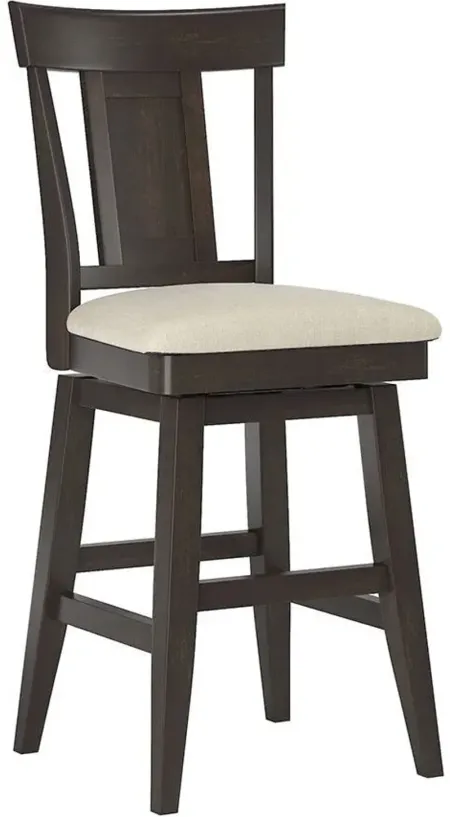 Lakewood Black Panel Back Swivel Counter Chair