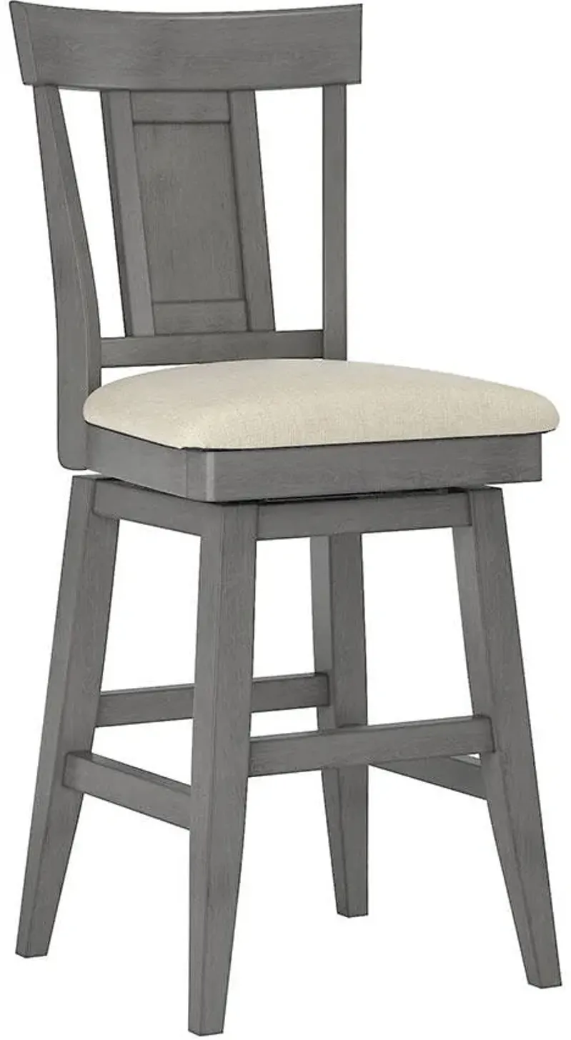 Lakewood Gray Panel Back Swivel Counter Chair
