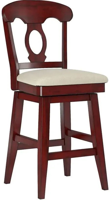 Lakewood Berry Napoleon Back Swivel Counter Chair