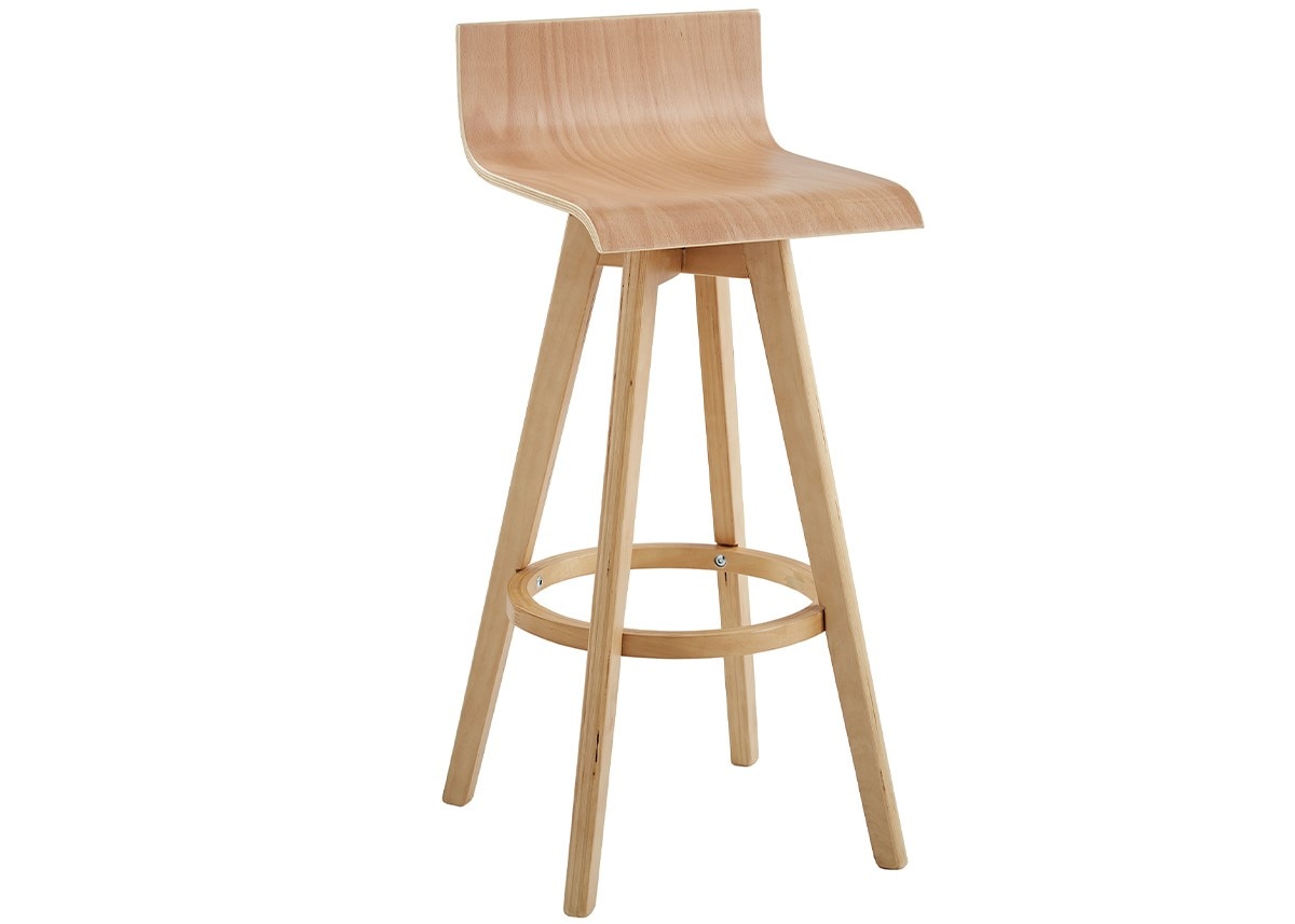Ludwig Natural Brown Bar Height Chair