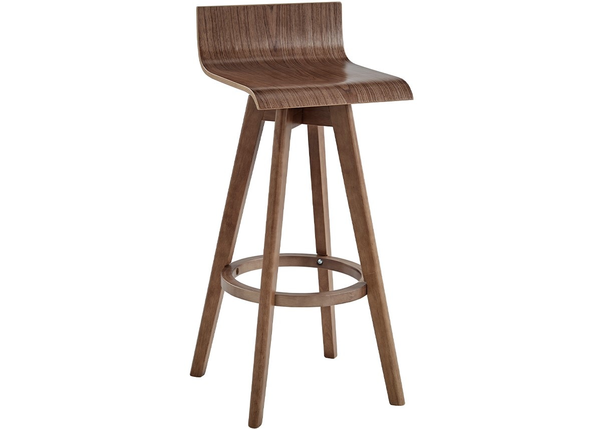 Ludwig Walnut Brown Bar Height Chair