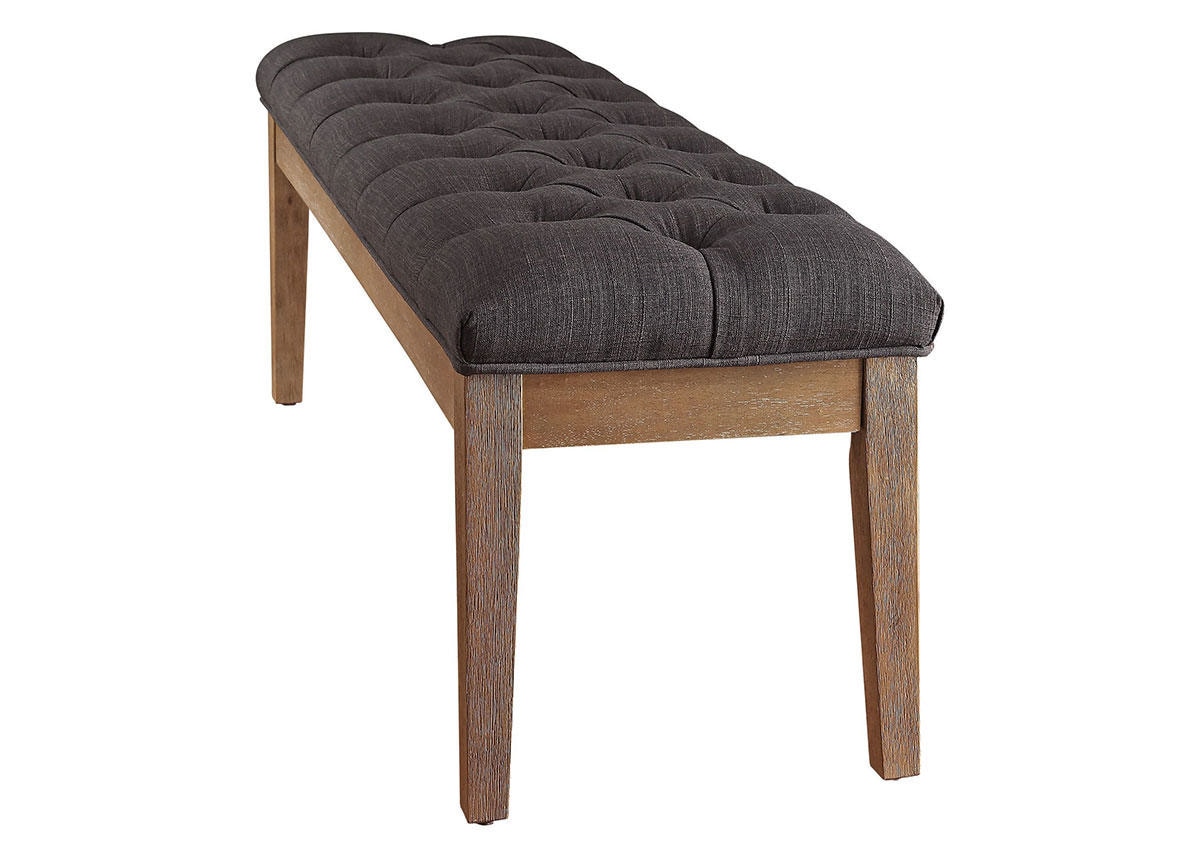 Richland 52" Charcoal Linen Dining Bench