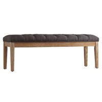 Richland 52" Charcoal Linen Dining Bench