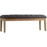Richland 52" Charcoal Linen Dining Bench