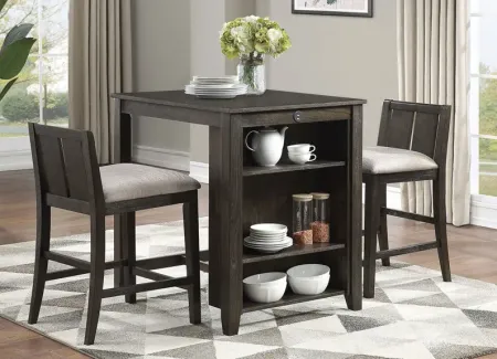 Daytona Brown 3 Pc. Counter Height Dinette