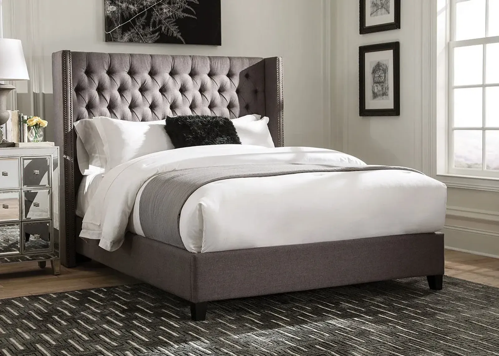 Benicia Gray King Bed