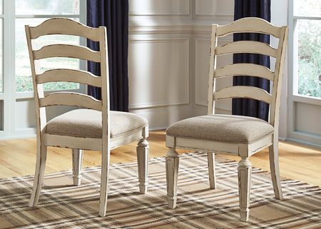Westbrook White 5 Pc. Dinette W/ Ladder Back Chairs