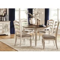 Westbrook White 7 Pc. Dinette W/ Ladder Back Chairs