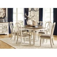 Westbrook White 7 Pc. Dinette W/ Ribbon Back Chairs