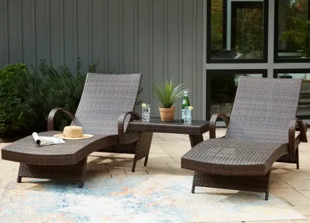 Bali 3 Pc. Outdoor Chaise Lounge W/ End Table