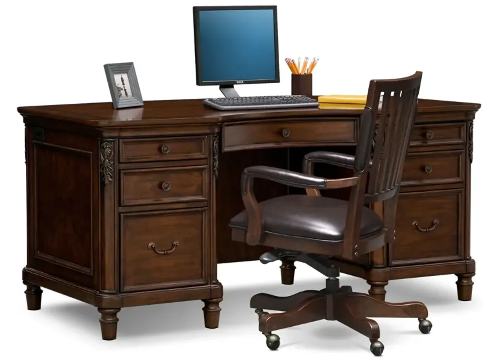 Ashland Executive Desk and Chair Set