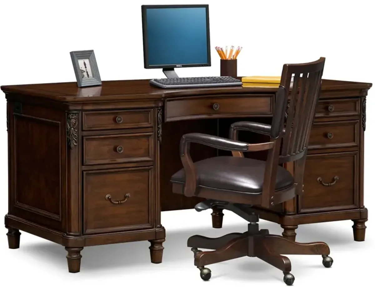 Ashland Executive Desk and Chair Set