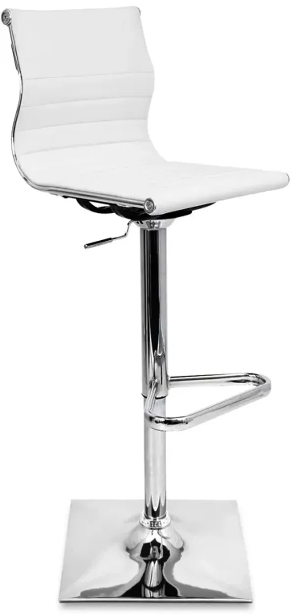 Pierce Adjustable Bar Stool - White
