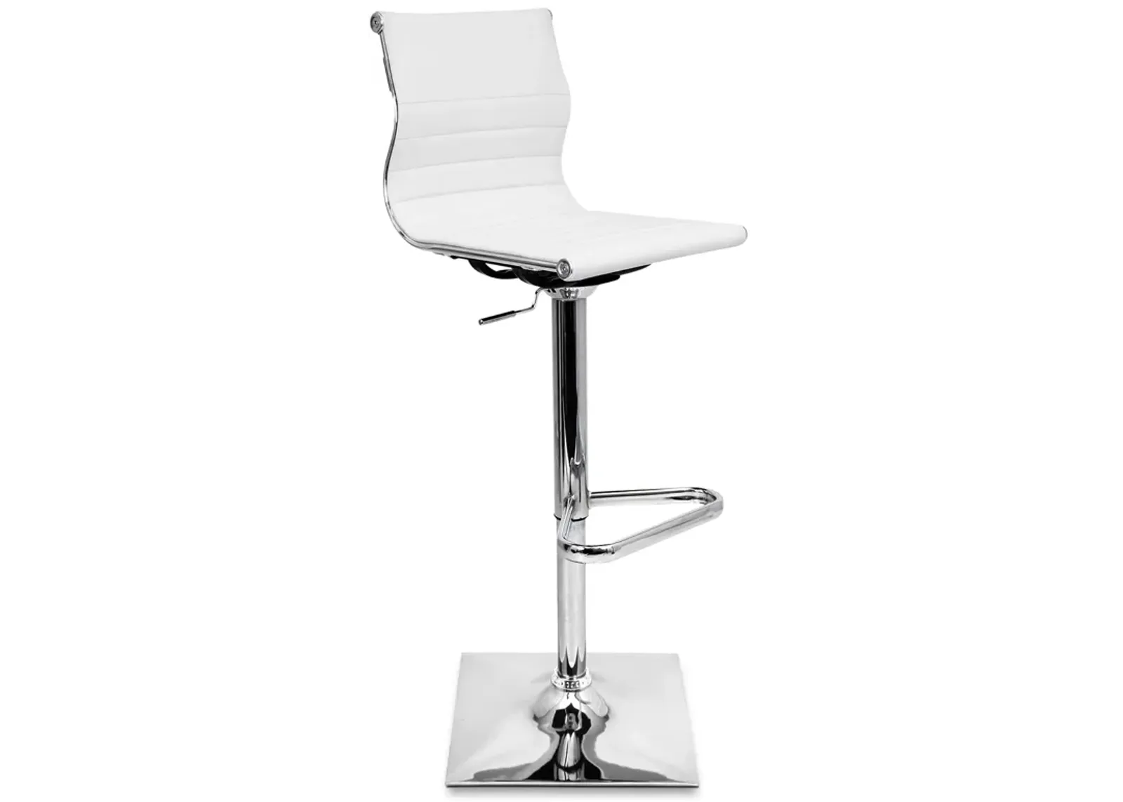 Pierce Adjustable Bar Stool - White