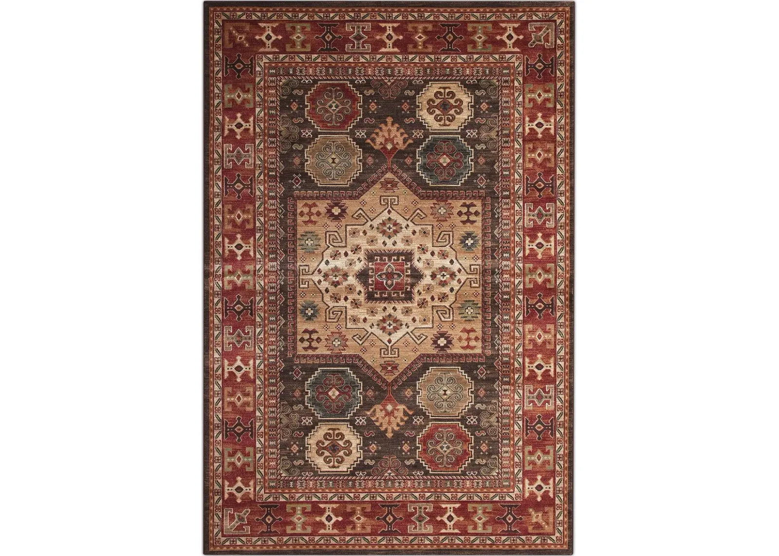 Sonoma 8' x 10' Area Rug - Chocolate and Red