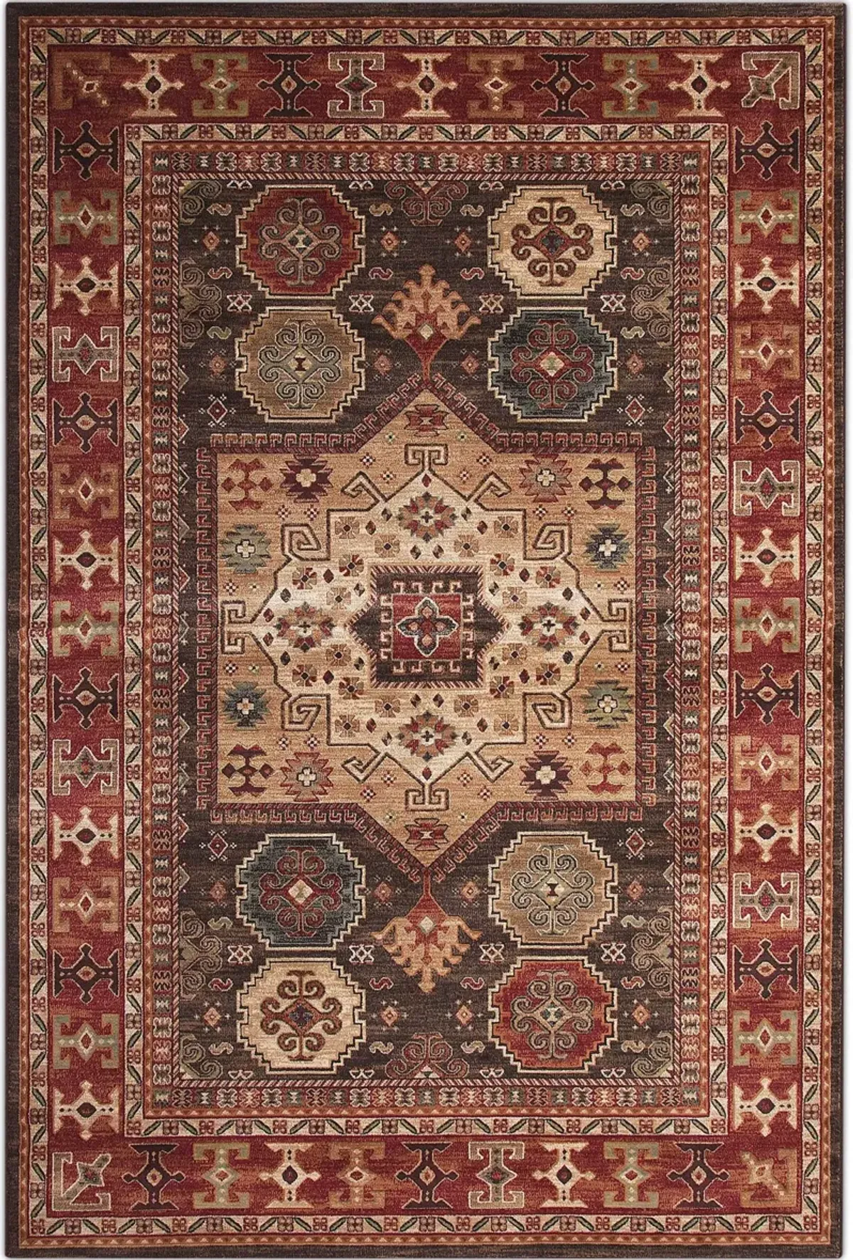 Sonoma 8' x 10' Area Rug - Chocolate and Red