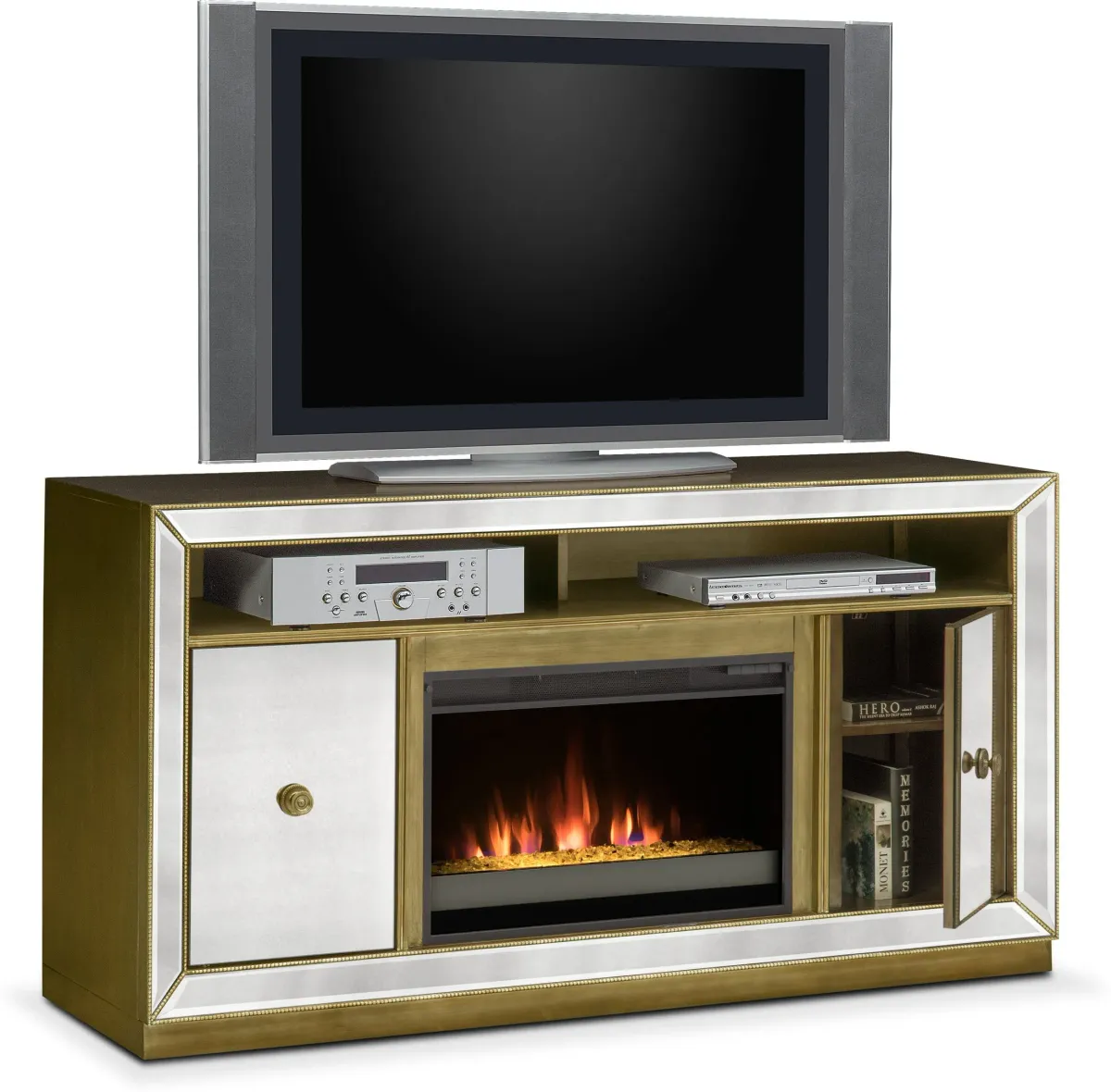 Reflection 64" Contemporary Fireplace TV Stand
