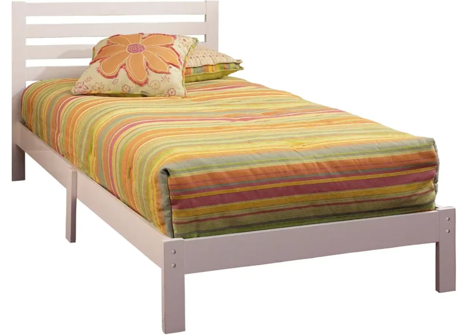 Aiden Platform Twin Bed - White